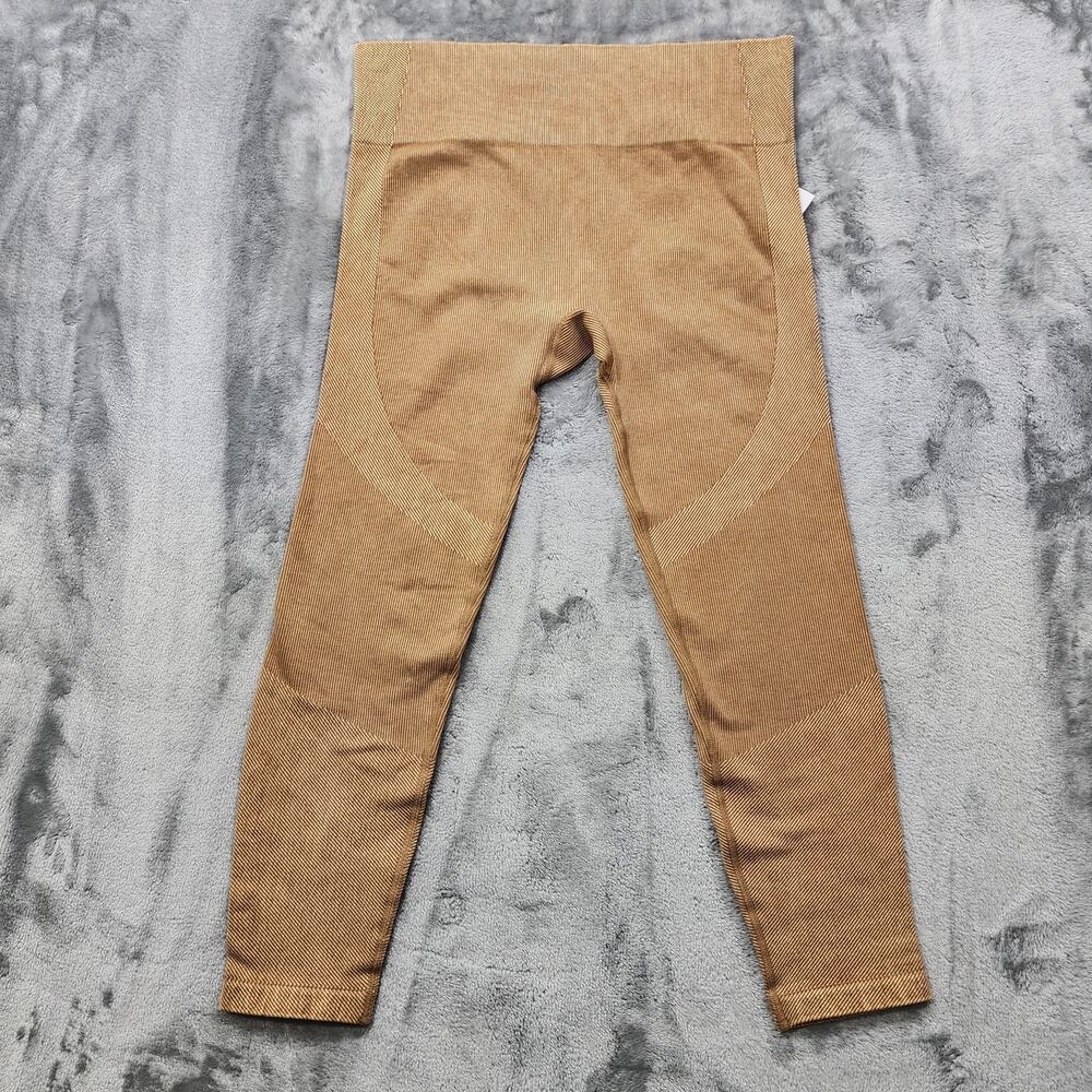 NEW‎ JoyLab Leggings Womens XL Tan Sand High-Rise Seamless Ribbed 7/8 Length